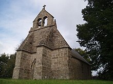 Le clocher-mur de l'église Sainte-Madeleine de Paillier, près de Gentioux-Pigerolles (Creuse).