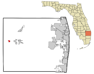 Palm Beach County Florida Incorporated and Unincorporated areas Lake Harbor Highlighted.svg