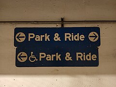 Park & Ride directional signage in the old garage.jpg