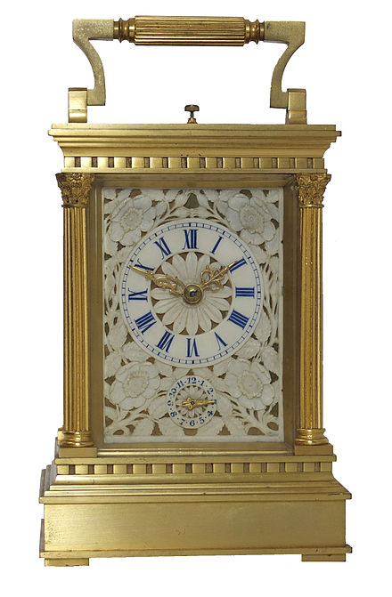 Carriage clock, Armand Couaillet Pendule a grande sonnerie Armand Couaillet.jpg