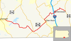 Pennsylvania Route 216 map.svg