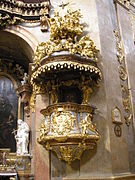 El púlpito barroco.