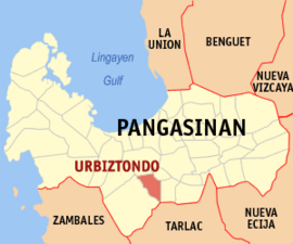 Urbiztondo na Pangasinan Coordenadas : 15°49'21.72"N, 120°19'46.20"E