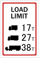 Philippines: maxweight:hgv=17 maxweight:hgv:conditional=17 @ (axles=2); 27 @ (axles>=3); 38 @ (axles>=5)