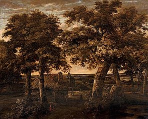 Landscape with a cottage surrounded by trees