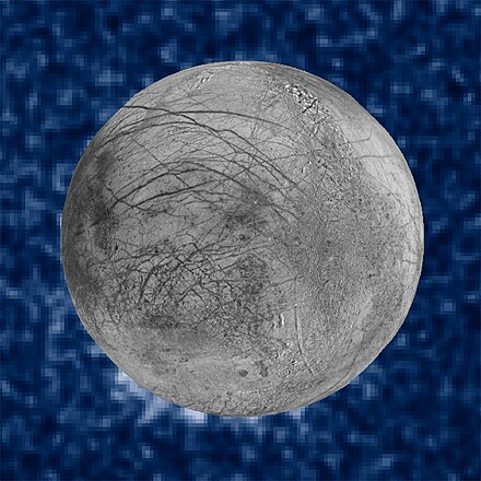 The photo composite of suspected water plumes on Europa.