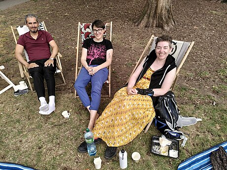 Wikimedia CH picnic in Parc des Bastions, Geneva, part of the Wiki Droits Humains activities