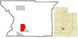 Piute County Utah incorporated and unincorporated areas Junction highlighted.svg