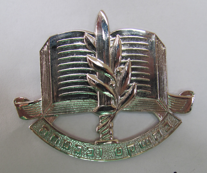 File:Pnimia Zvait Le Pikud IDF Cap Badge.png