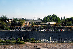 A campamento in the outskirts of Santiago Pobreza Chile AB.jpg