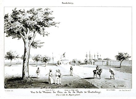 View of Pondicherry in 1843