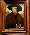 Portrait of a member of the vom Rhein Family' (late 1520s), oil and gold on wood