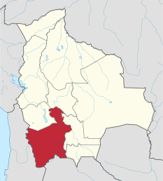 Letak Departemen Potosí di Bolivia