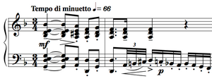 Deceptively minuet-like, the Prelude soon transcends its apparent form. Prelude Op. 23.3, Rachmaninoff.png