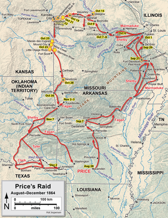 Map of Price's Raid