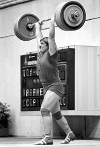 English: 1980 Olympic weightlifting champion Leonid Taranenko Русский: Чемпион Олимпиады-80 по тяжелой атлетике Л.Тараненко