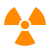 Symbole pour une zone radioactive contrôlée et spécialement réglementée.