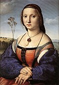 『マッダレーナ・ドーニの肖像』1506年頃 パラティーナ美術館所蔵