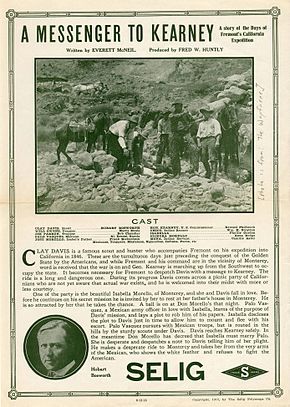 A kép leírása A MESSENGER TO KEARNEY 1912.jpg kiadási röpcédulája.