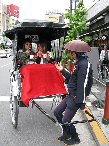 File:Rickshaw by daveiam in Asakusa, Tokyo.jpg