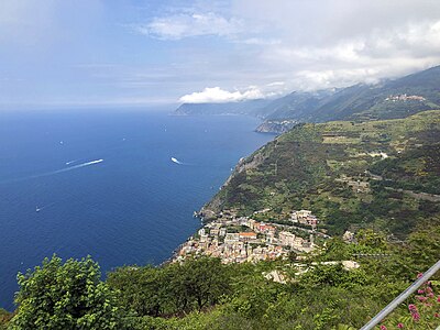 Riomaggiore and up in the hills Volastra