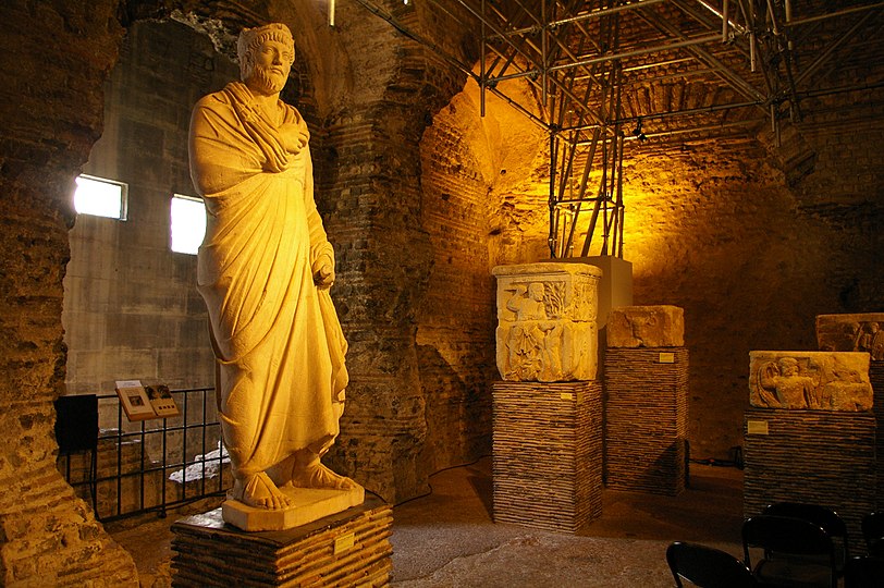 Interior of the Roman baths, (Hotel de Cluny)