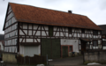 English: Half-timbered building in Nieder-Breidenbach Ortsring 4, Romrod, Hesse, Germany