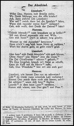 Die Abschied ('o adeus'), poesia de Peter Joseph Rottmann, escrita na Alemanha, em 1840.