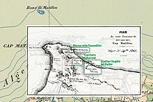 Map of the El-Marsa's vicinity around 1845 Rusguniae-1845.jpg