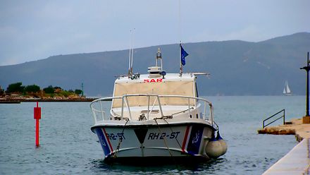 A boat of the Search and Rescue Service in Trogir, Spring 2014