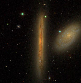 <span class="mw-page-title-main">NGC 4302</span> Edge-on spiral galaxy in the constellation Coma Berenices