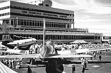 Opening gala at the Central Passenger Terminal on August 27, 1954 SFO Terminal Dedication (5166008090).jpg