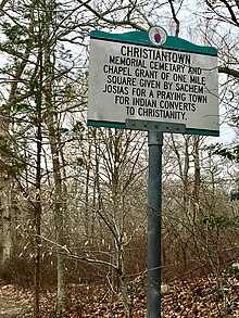 Sign on Christiantown Road, Indian Hill in West Tisbury, MA.