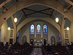 Interior of Sacred Heart Cathedral in Raleigh, North Carolina in 2017