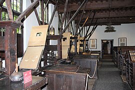 Salle des presses originale du XVIIe siècle (musée Plantin-Moretus).