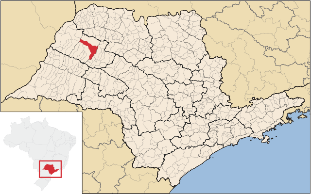 Kart over Araçatuba