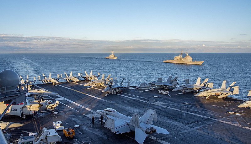 File:Saxon Warrior is a United States and United Kingdom co-hosted carrier strike group exercise that demonstrates interoperability and capability to respond to crises and deter potential threats. (36342298401).jpg