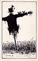 Scarecrow. Drawing by Carus. Postcard from 1910–1915.