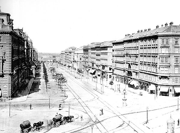 The Schottenring section of the Ringstraße in 1875