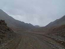 The A364 road at Seok Pass, facing southeast Seok Pass view east.jpg