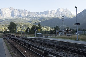 Station with two side platforms