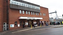 The exterior of Shenfield station