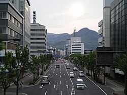 Shōwa-dōri-katu Naganon keskustassa.