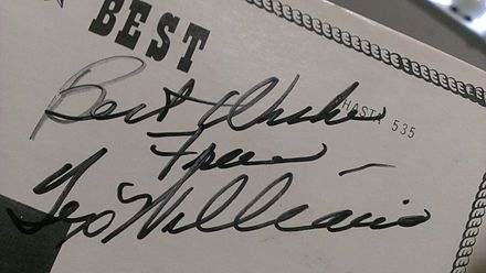Signature of country star Tex Williams.
