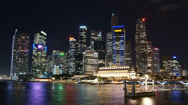 File Singapore Skyline At Night With Black Sky Jpg Wikipedia