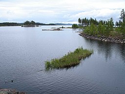 Skinnmuddselet sett från riksväg 92, i riktning mot söder.