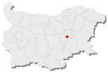 Karte von Bulgarien, Position von Sliwen hervorgehoben