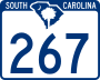 South Carolina Highway 267 marker