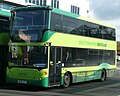 Bus 1104, a double deck Scania OmniCity.