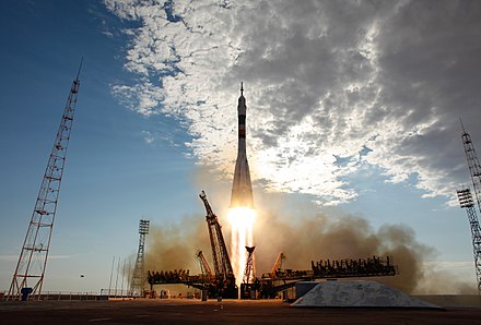 The Soyuz TMA-05M mission lifts-off to the ISS on 15 July 2012.